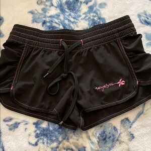 Roxy Black Shorts with Pink Accents